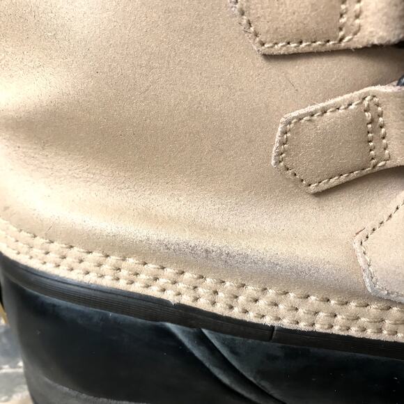 SOREL Kananaskis Winter Boots Women Sz 8 Beige/Black Wool Insole Snow Outdoor - Picture 11 of 14